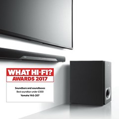 获奖信息：FH至尊搭载DTS Virtual:X?技术的新款回音壁YAS-207 荣获What Hi-Fi?五星好评